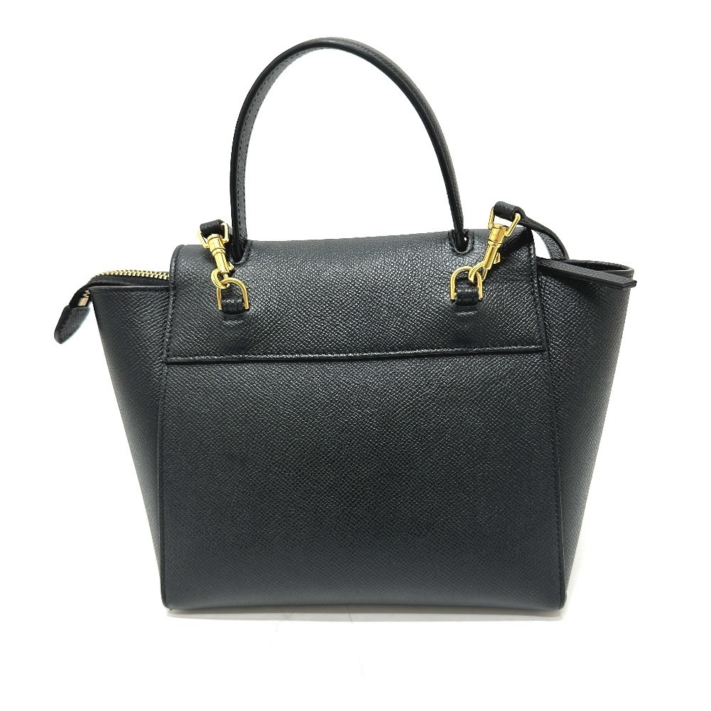 Celine Belt Bag Leather 2WAY Handbag Shoulder Leather Black - Picture 2 of 9
